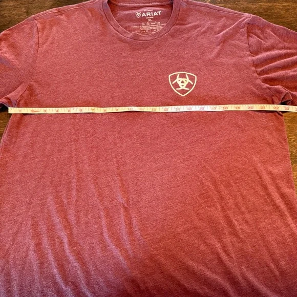 Ariat Men's Maroon T-Shirt - Picture 3 of 5